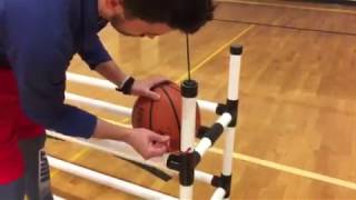Power Dribble Basketball Ball Cart with Built in Pump