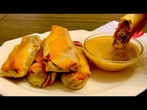 Egg Rolls w/ Mustard Dipping Sauce 
