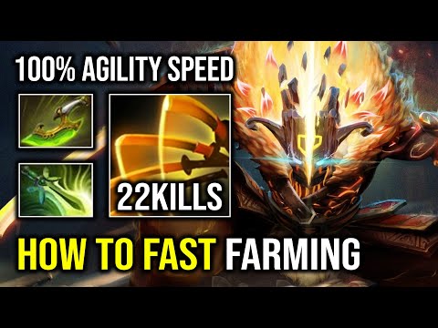 How to Fast Farming Juggernaut with 100% Agility Speed Butterfly + Swift Blink Dota 2