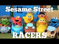 Sesame Street Friends In RACE CARS Cookie Monster Big Bird Elmo Ernie And Oscar The Grouch