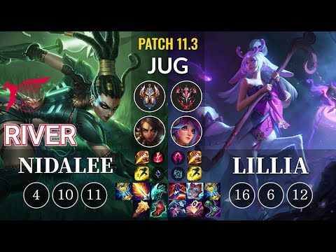 TLN River Nidalee vs Lillia Jungle - KR Patch 11.3