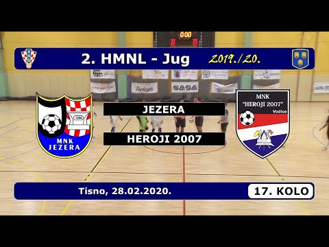 2.HMNL-JUG, 17. KOLO: JEZERA - HEROJI 2007, TISNO 28.02.2020.