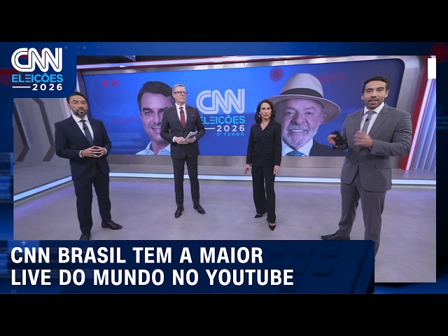 CNN Brasil tem a maior live do mundo no YouTube com o 2° turno das eleições | CNN ELEIÇÕES