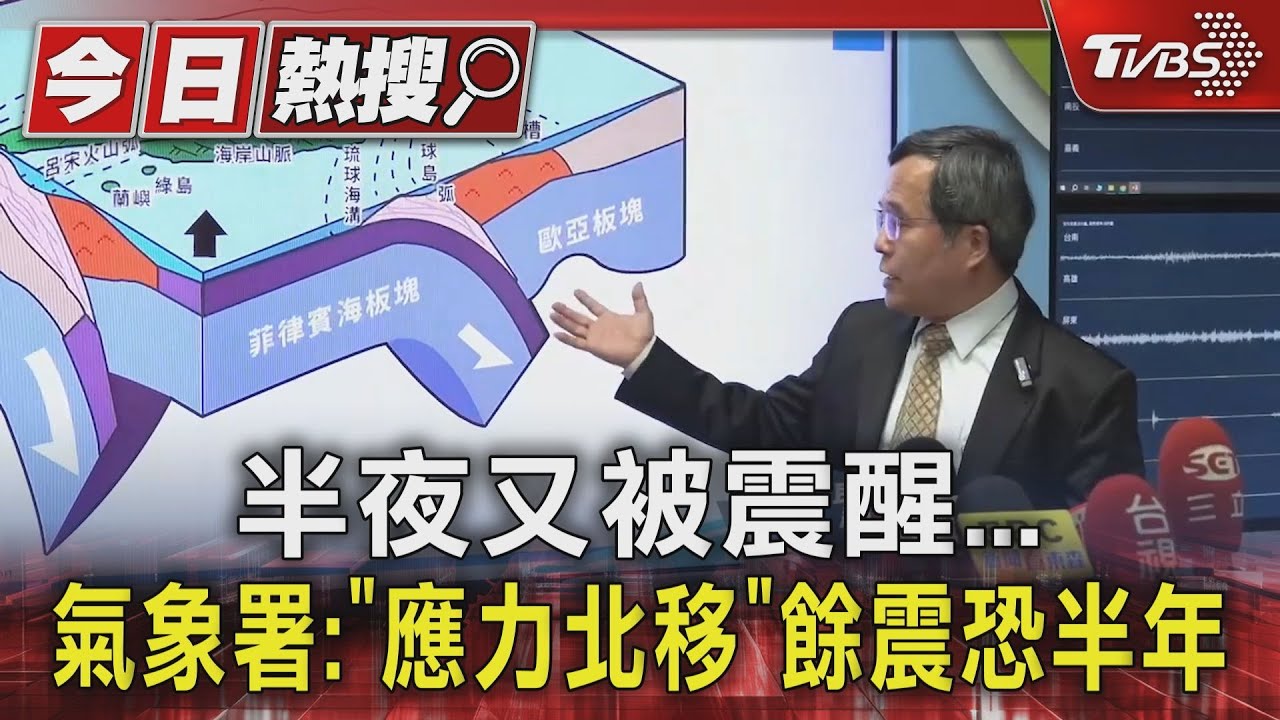 半夜又被震醒 氣象署:「應力北移」餘震恐半年