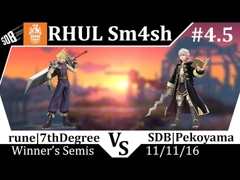 rune|7thDegree (Cloud) vs SDB|Pekoyama (Robin) | RHUL Sm4sh 4.5 | SDB