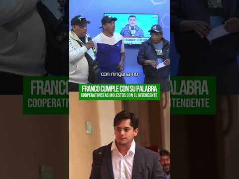 Franco cumple con su palabra, cooperativistas molestos con el intendente de Tartagal ! #salta