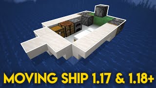 How to make a Moving Ship Minecraft 1.18 | Working Ship in Minecraft ( Java/Bedrock/Pe)