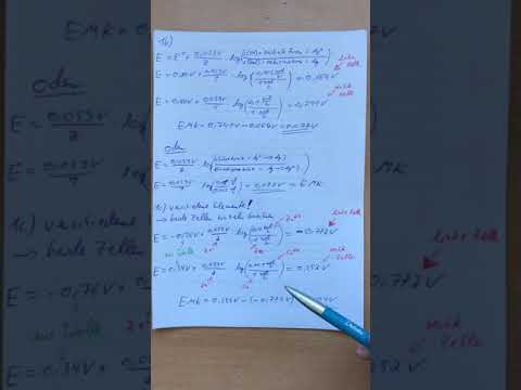 CL85-86 - Nernstgleichung Aufgabe 1b & 1c