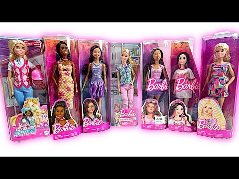 ASMR Unboxing Barbie Fashionistas 7 Dolls to Unbox! New 2025 Editions! Oddly Satisfying, No Talking