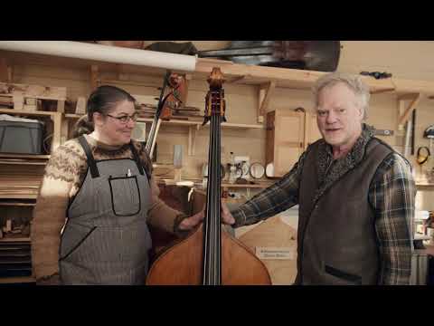 Customised travel double bass made by Elinore Morris for Anders Jormin