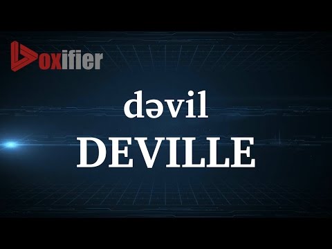 How to Pronunce Deville in French - Voxifier.com