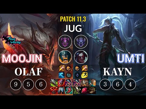 RNW Moojin Olaf vs UmTi Kayn Jungle - KR Patch 11.3