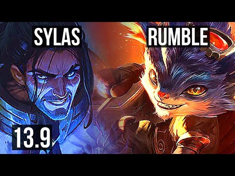 SYLAS vs RUMBLE (MID) | 3/0/2, 500+ games | KR Challenger | 13.9