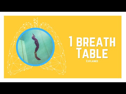 1 breath table (Apnea training, advanced exercise)