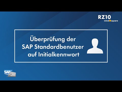 Überprüfung der SAP Standardbenutzer auf Initialkennwort