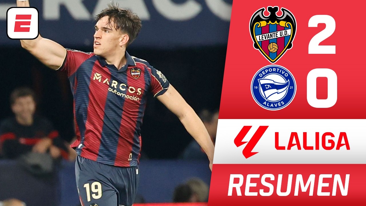 LEVANTE venció 2-0 al ALAVÉS y ESTALLA con esperanza. DOBLETE de Carlos Espi | Resumen | La Liga