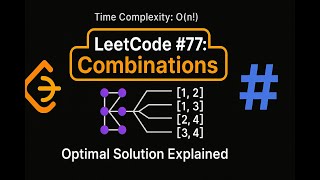 YouTube video 'LeetCode 77: Combinations | C# Solution | Backtracking Algorithm'