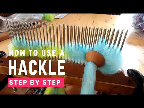 How I Use A Hackle - Versatile Tool for Spinners - Fiber Prep and Blending