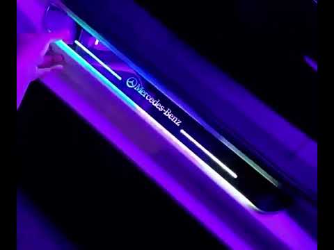 Nissan Logo Φωτιζόμενα Μαρσπιέ Πόρτας (4τμχ) Dynamic Ambient Light 11 εφέ Φωτισμού ασύρματη εγκατάσταση-thumb-1