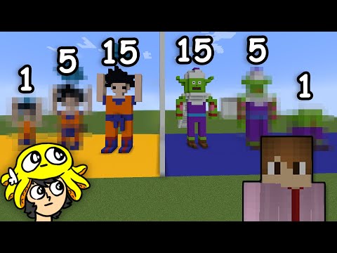 a pior batalha de construções no mine em 15 min, 5min e 1min