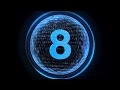 COUNTDOWN 10 Sec Blue Sphere 2 V 192 TIMER Clock With Sound Effects HD