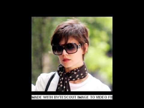 Stylish short hairstyle -- Actress Katie Holmes