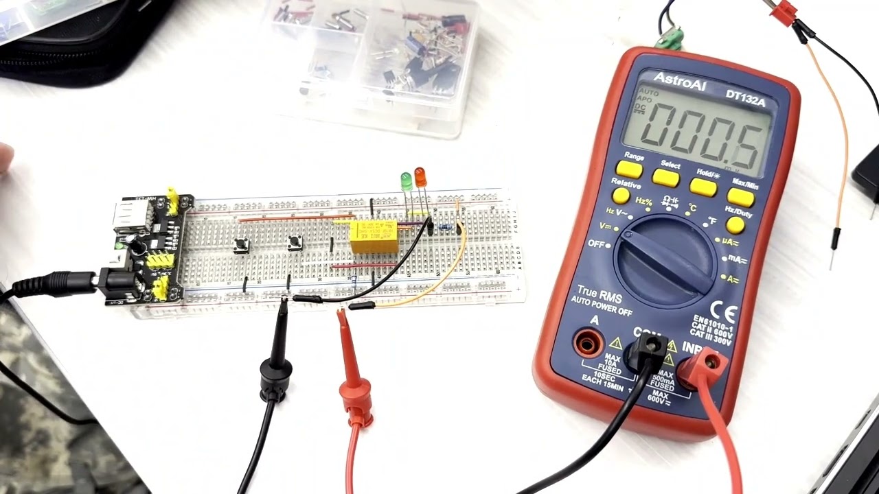 DC Circuit Lab 4: Inductor (latch with relay)