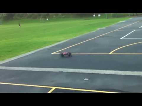 Traxxas Rustler VXL in School Yard - (Anaconda Tires)