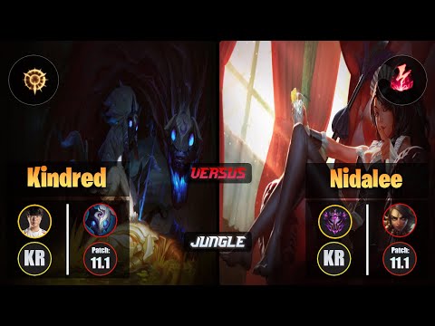 Haru KINDRED (Jungle) [Press the Attack] VS NIDALEE - Master KR Patch 11.1