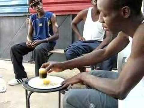 making ataya (greentea) in The Gambia, kololi