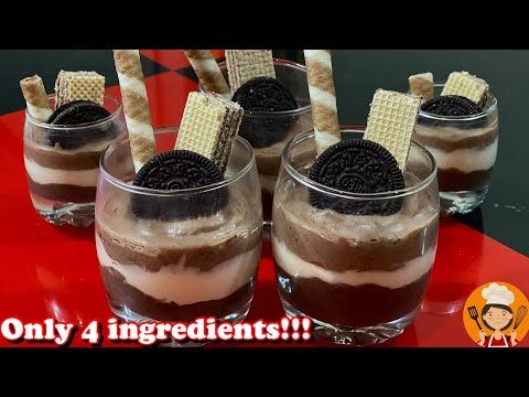 Triple Chocolate Mousse Recipe| Easy And Simple Chocolate Mousse Recipe|Only 4 Ingredients Required