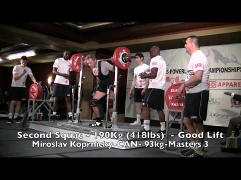 Masters M3 93-120+Kg Men Squats from the 2015 IPF Masters World Championships