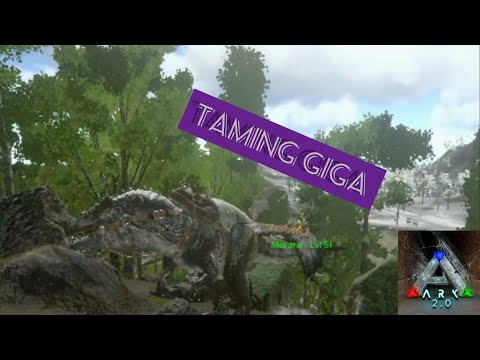 TAMING GIGA SOLO ON EASY MODE #arkmobile #arktaming [NO Traps]