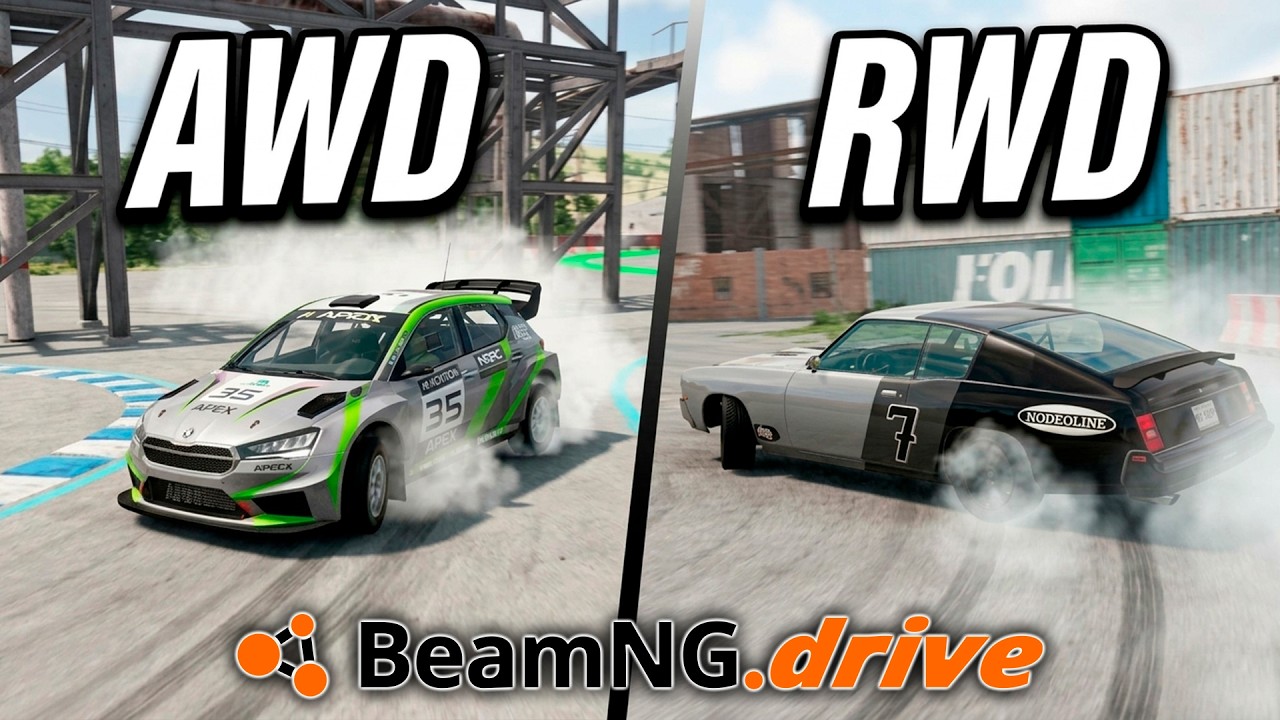 Drift AWD vs RWD, QUAL É MAIS FÁCIL? - BeamNG.drive 0.39