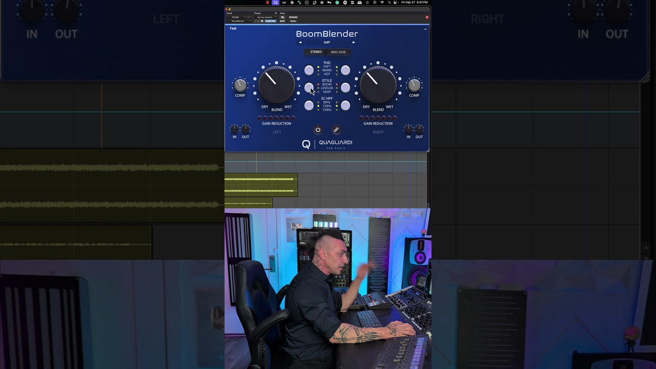 BoomBlender: 4 Styles, 1 Knob Compressor by Quagliardi Pro Audio