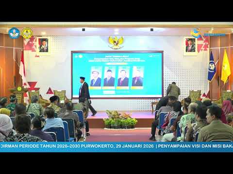 Penyampaian Visi dan Misi Bakal Calon Rektor Universitas Jenderal Soedirman Periode Tahun 2026-2030