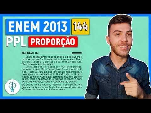 🛑144 Enem 2013 PPL - PROPORÇÃO - Luíza decidiu pintar seus cabelos e os de sua mãe usando as cores