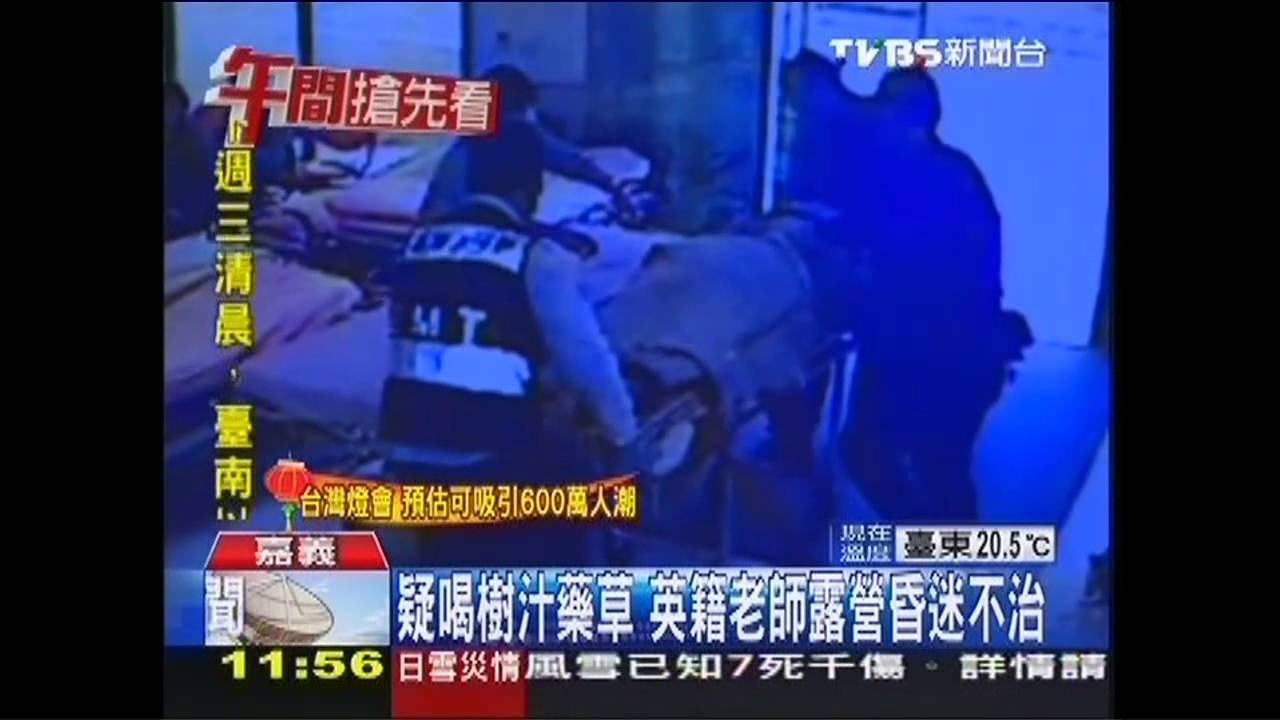 疑喝樹汁藥草　英籍老師露營昏迷不治