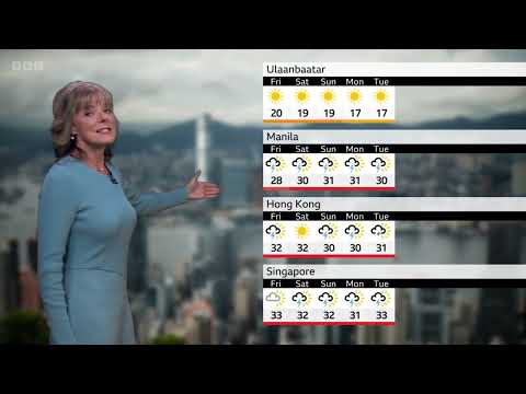 Louise Lear Australasia weather forecast BBC September 24th 2025