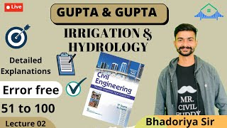 #2 Irrigation & HYDROLOGY GUPTA AND GUPTA Error free Solution  DFCCIL SSC JE RSMSSB JE UPSSSC JE