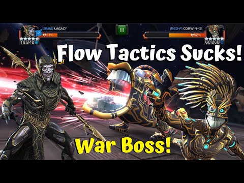 Flow Tactics Suck! Corvus vs Warlock Boss! Marvel Contest of Champions