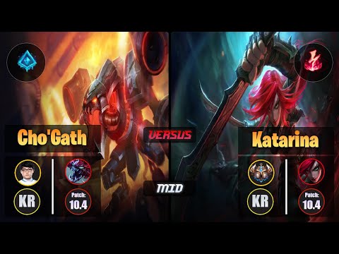 ShowMaker CHO'GATH (Mid) [Glacial Augment] VS KATARINA - Challenger KR Patch 10.4