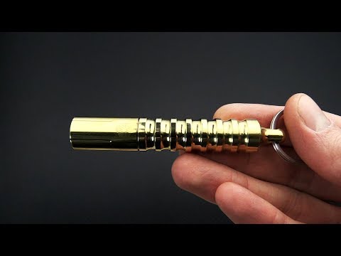 Prometheus Lights Beta QRv2 Solid Brass AAA LED Flashlight For Sale