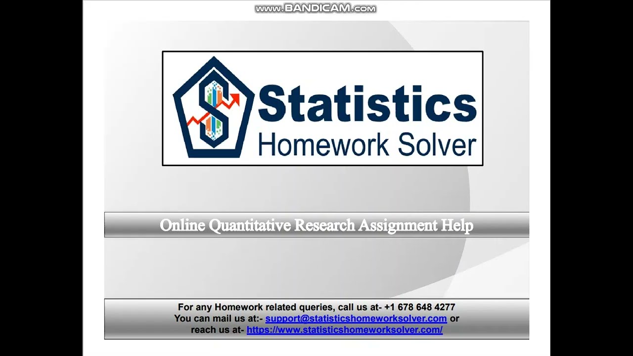 Online Quantitative Research Assignment Help