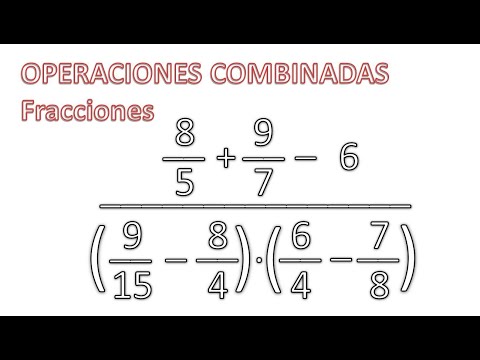 OPERACIONES COMBINADAS CON FRACCIONES