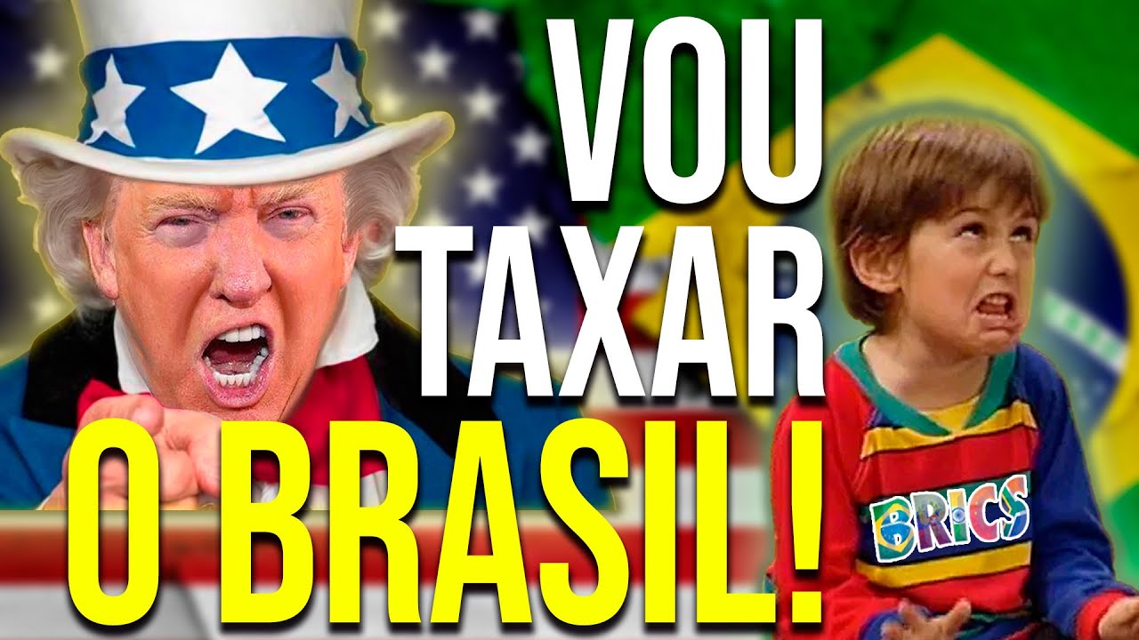 Donald Trump ameaça taxar o BRASIL, a CHINA e os BRICS em 100%