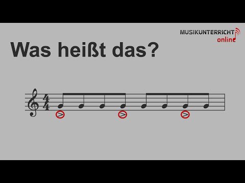 Akzent - Wie spielt man diese kleinen Klammern unter den Noten?