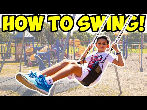 How to SWING on a Swing Set!! (Easy for Kids)