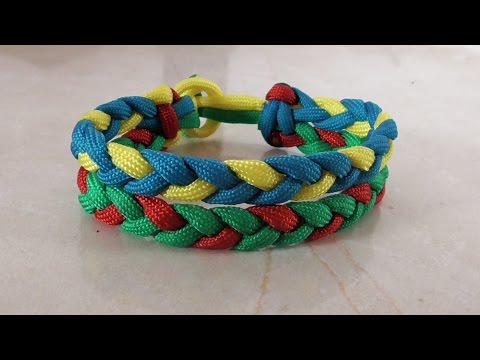 How To Tie A Multicolor Twin Braid Paracord Bracelet