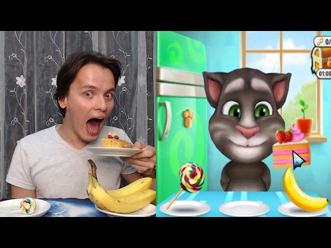 Talking Tom Eating Repeat After Talking Tom Challenge
